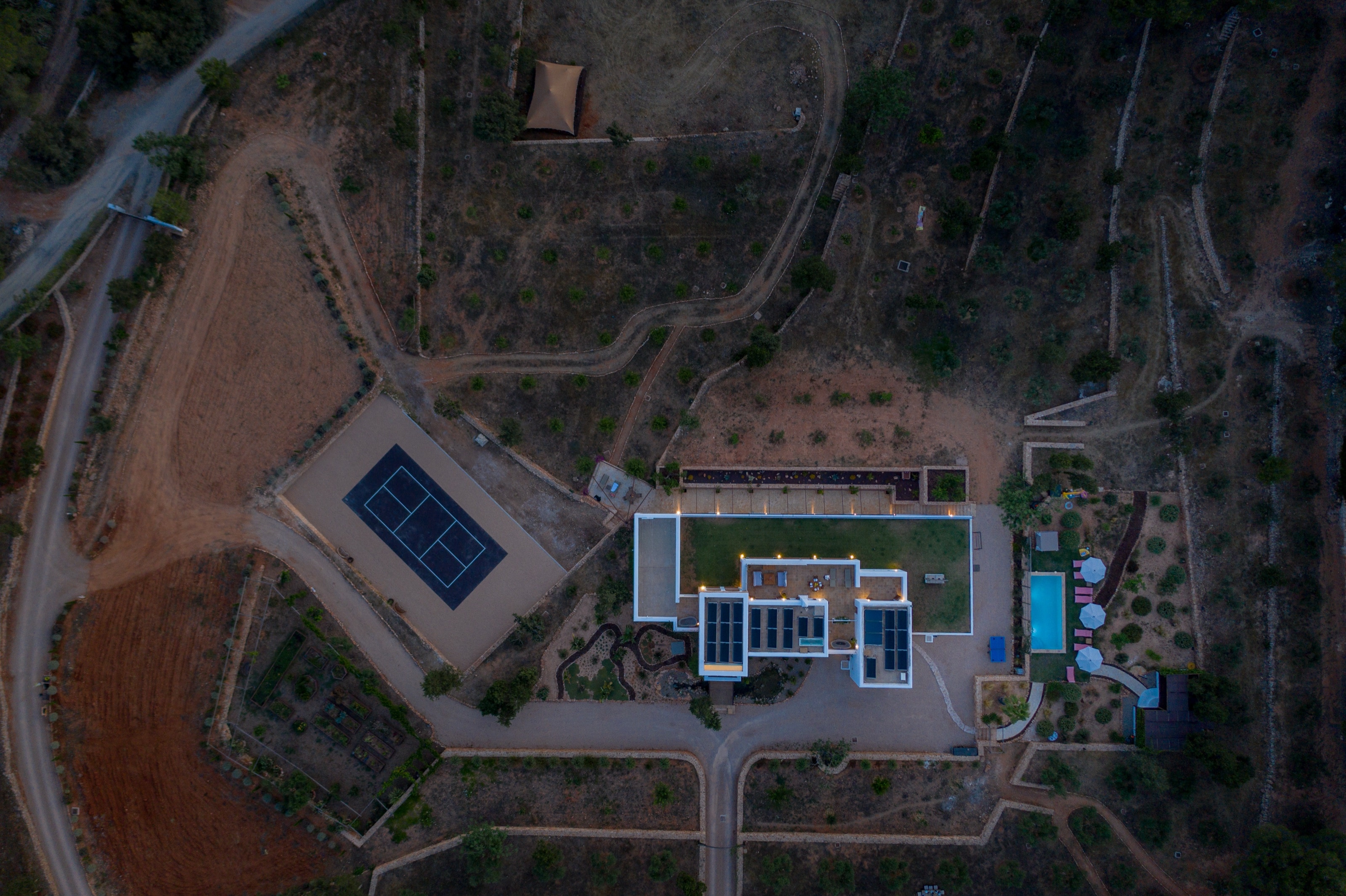 Estate at blue hour