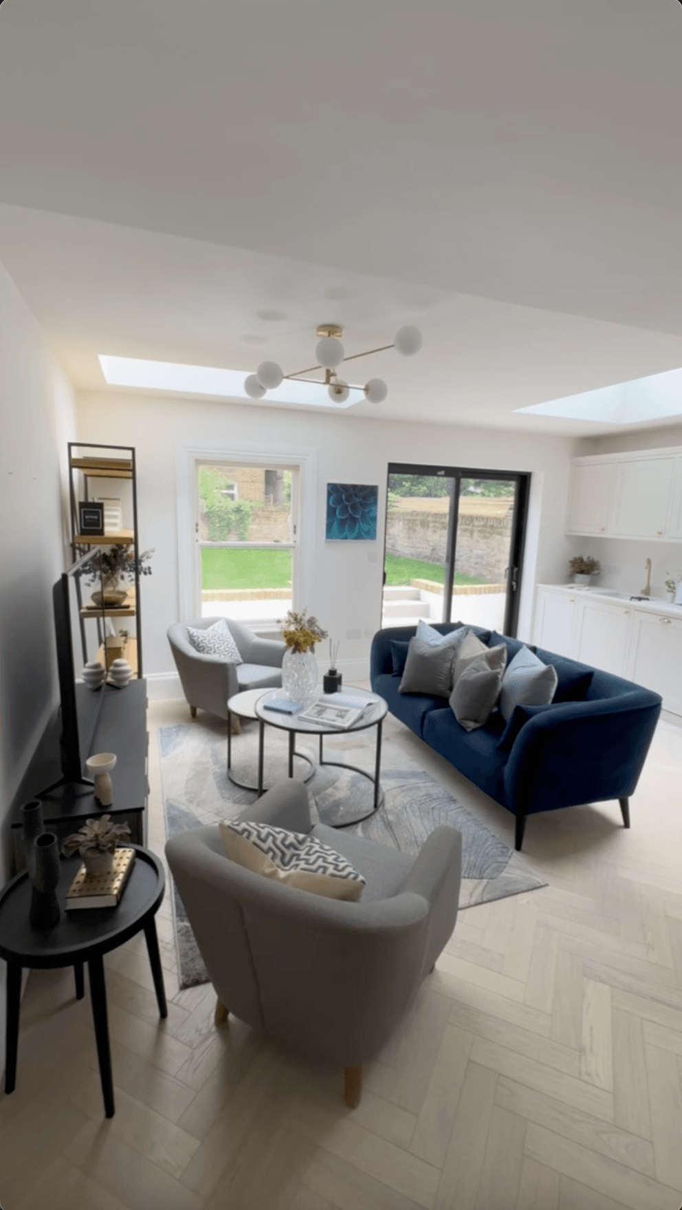 Queens Park, the open-plan living and dining room